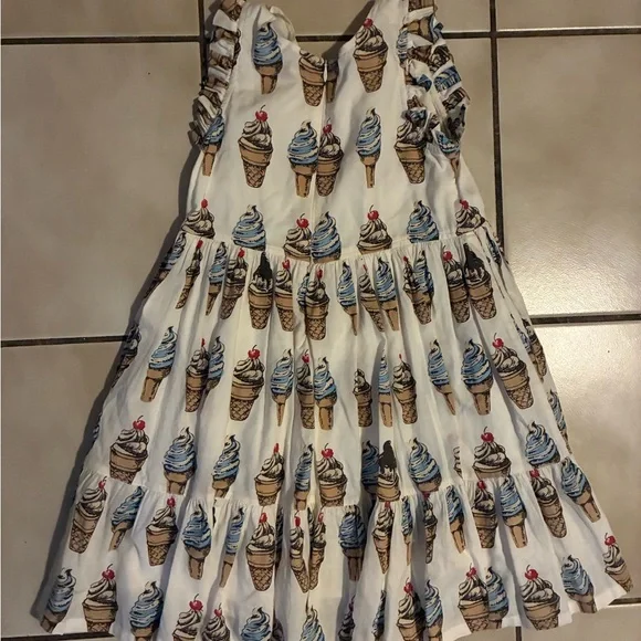 Pink Chicken Ice Cream Cone Print Dress - Picture 4 of 4